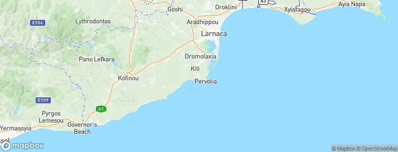 Perivólia, Cyprus Map