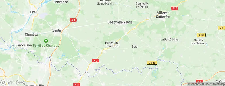 Péroy-les-Gombries, France Map