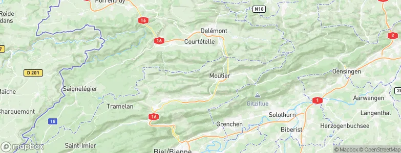 Perrefitte, Switzerland Map