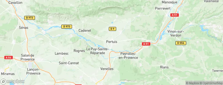 Pertuis, France Map