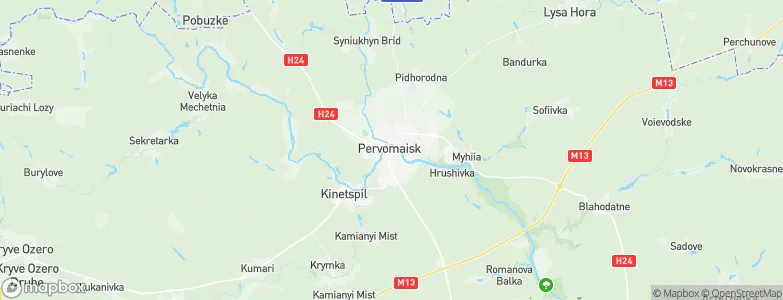 Pervomays'k, Ukraine Map