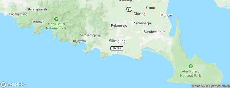 Pesanggaran, Indonesia Map