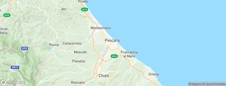 Pescara, Italy Map
