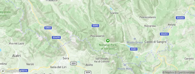 Pescasseroli, Italy Map