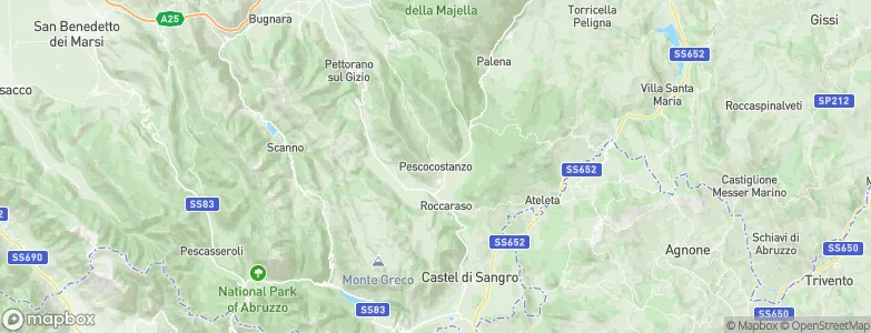 Pescocostanzo, Italy Map