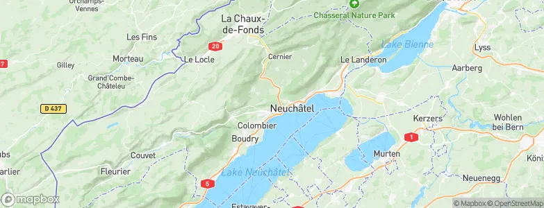 Peseux, Switzerland Map
