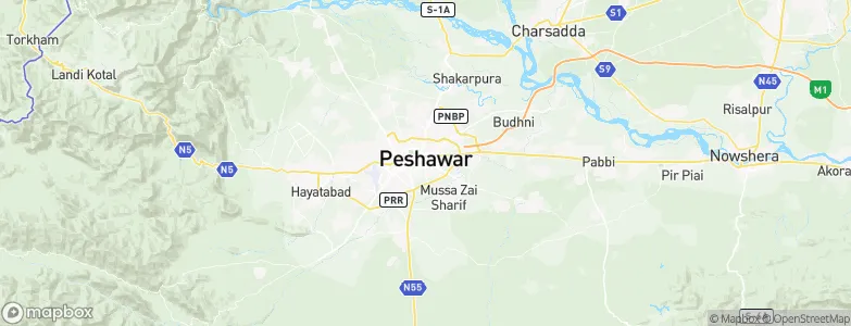 Peshawar, Pakistan Map