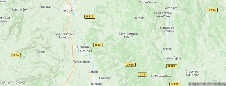 Peslières, France Map