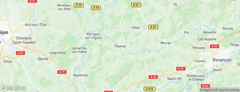 Pesmes, France Map