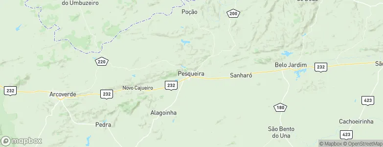Pesqueira, Brazil Map