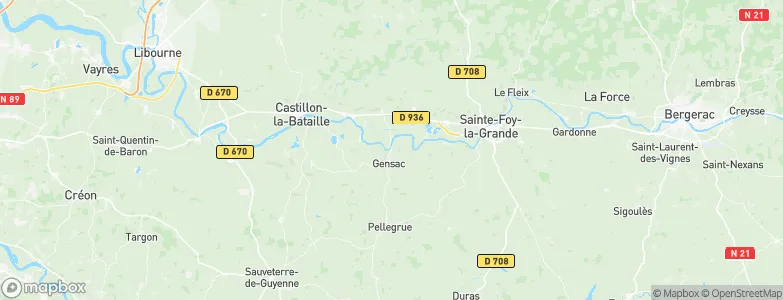 Pessac-sur-Dordogne, France Map