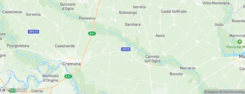 Pessina Cremonese, Italy Map
