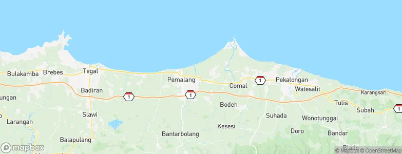 Petarukan, Indonesia Map