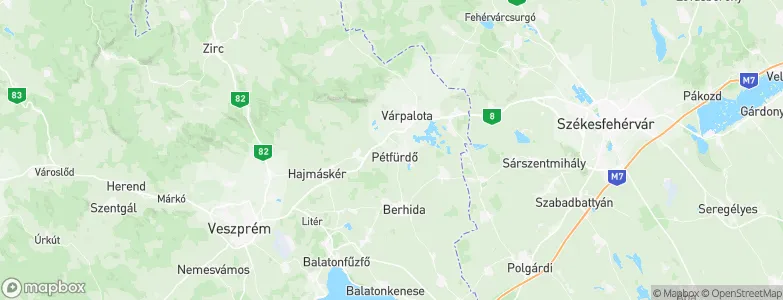 Pétfürdő, Hungary Map