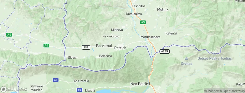 Petrich, Bulgaria Map