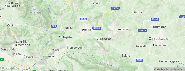 Pettoranello del Molise, Italy Map