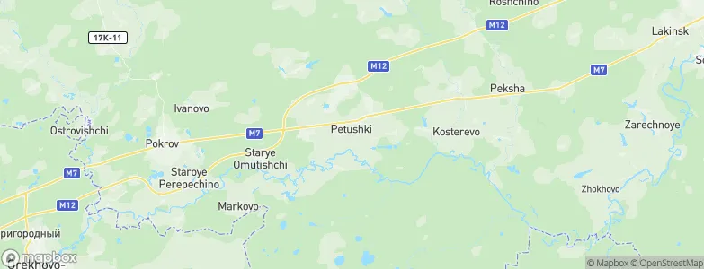 Petushki, Russia Map