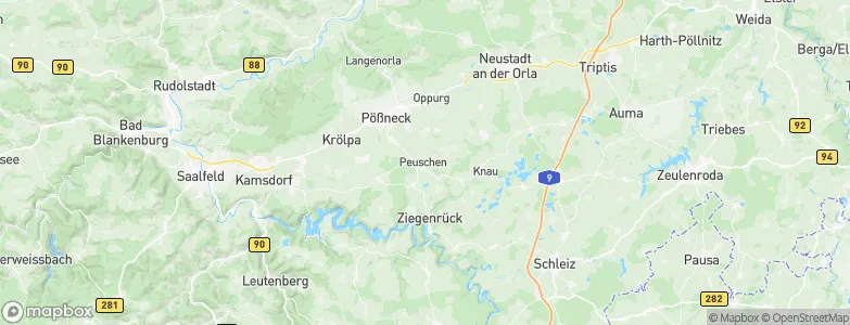Peuschen, Germany Map