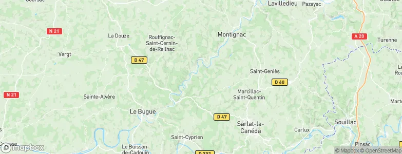 Peyzac-le-Moustier, France Map