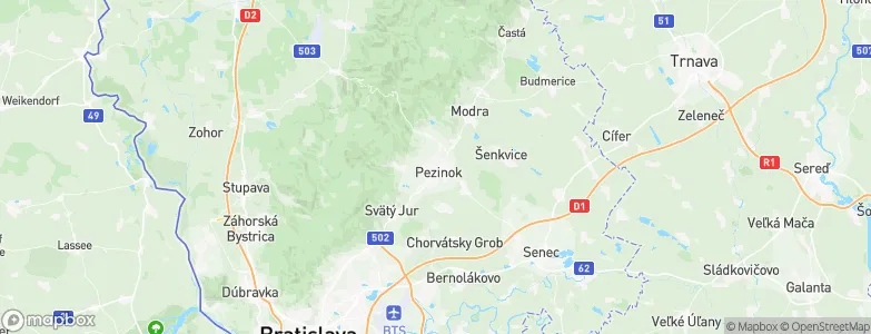 Pezinok, Slovakia Map