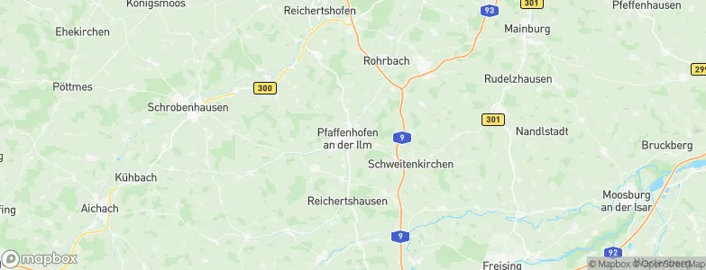 Pfaffenhofen an der Ilm, Germany Map