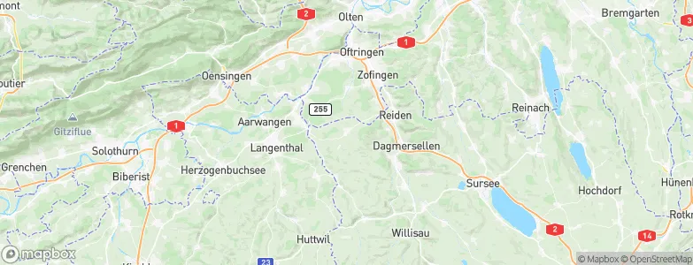 Pfaffnau, Switzerland Map