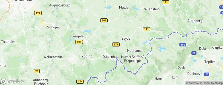 Pfaffroda, Germany Map