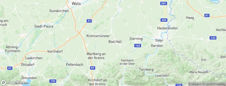 Pfarrkirchen bei Bad Hall, Austria Map