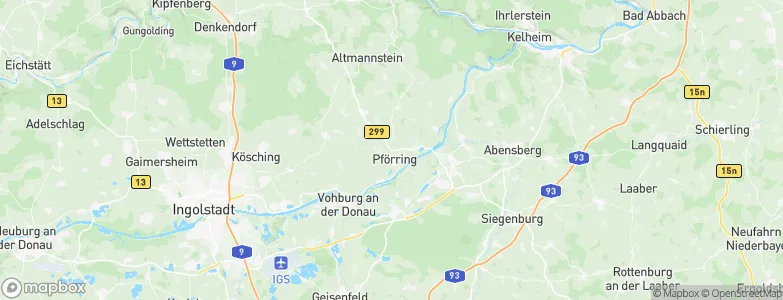 Pförring, Germany Map