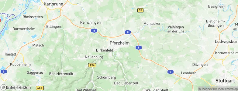 Pforzheim, Germany Map