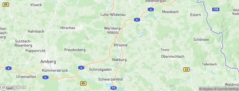 Pfreimd, Germany Map
