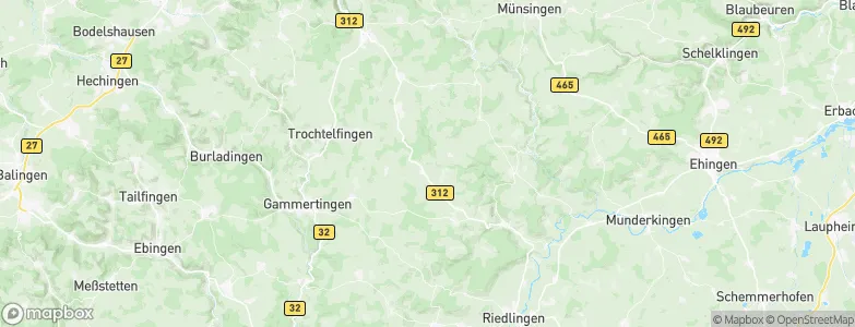Pfronstetten, Germany Map