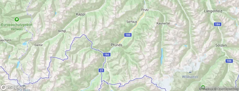 Pfunds, Austria Map