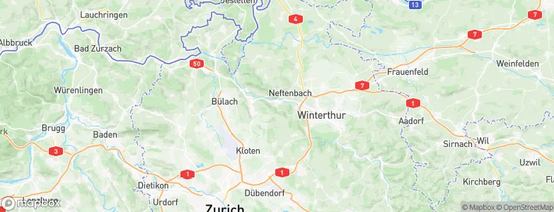 Pfungen, Switzerland Map