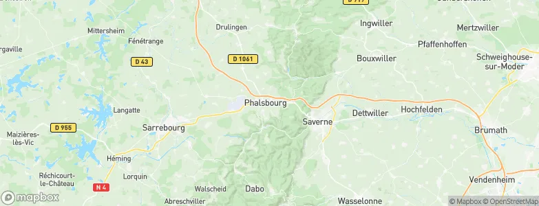 Phalsbourg, France Map