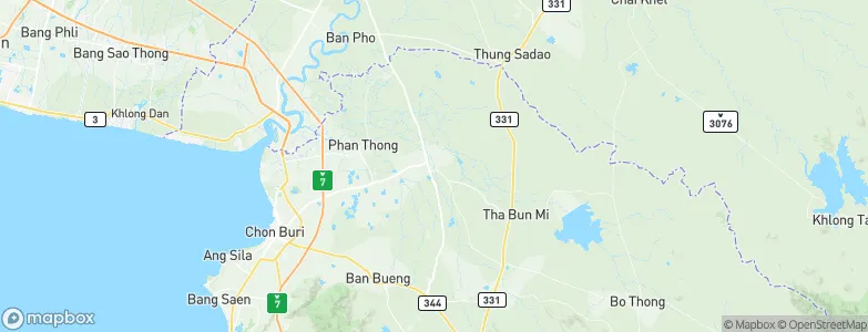 Phanat Nikhom, Thailand Map