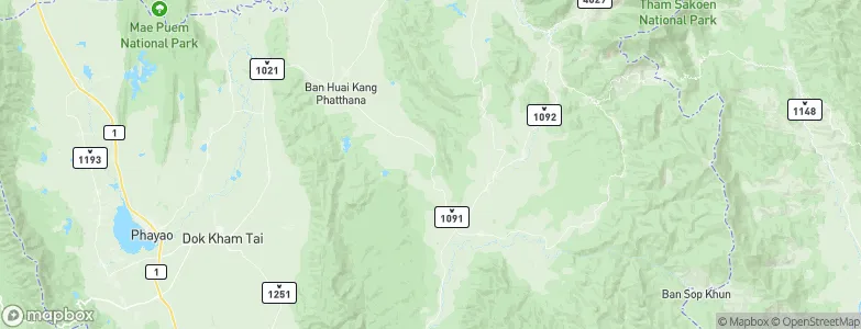 Phayao, Thailand Map