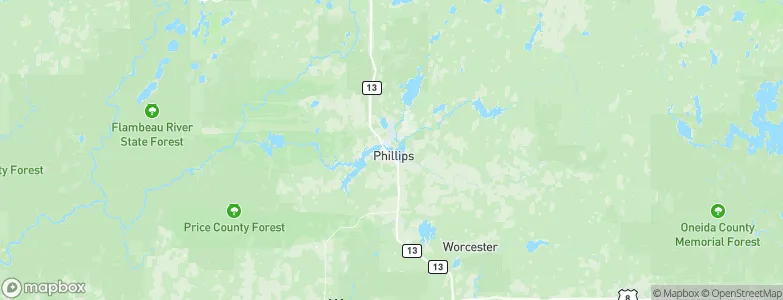 Phillips, United States Map