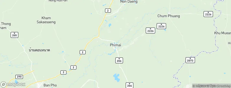 Phimai, Thailand Map