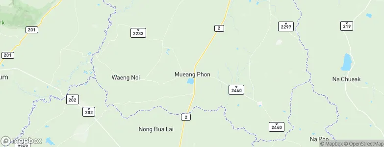Phon, Thailand Map