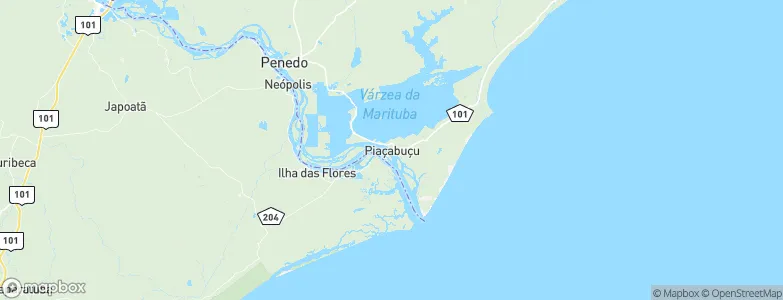 Piaçabuçu, Brazil Map