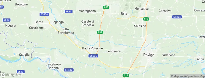 Piacenza d'Adige, Italy Map