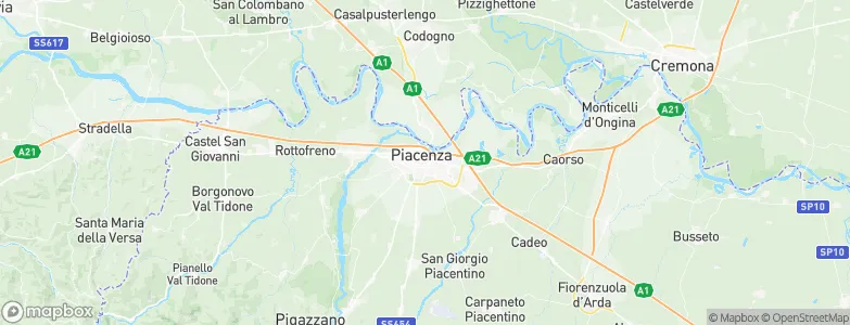 Piacenza, Italy Map