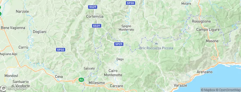 Piana Crixia, Italy Map