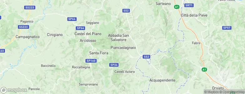 Piancastagnaio, Italy Map