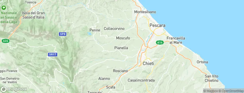 Pianella, Italy Map