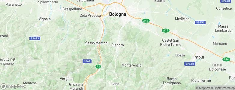 Pianoro, Italy Map