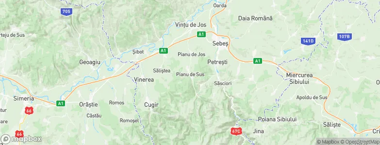 Pianu de Sus, Romania Map