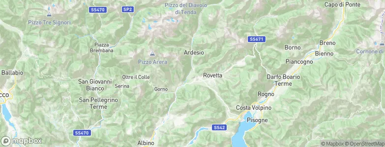 Piario, Italy Map