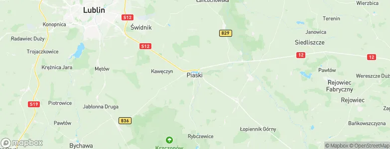 Piaski, Poland Map